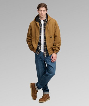 Hooded Workwear Bomber Jacket Image 3