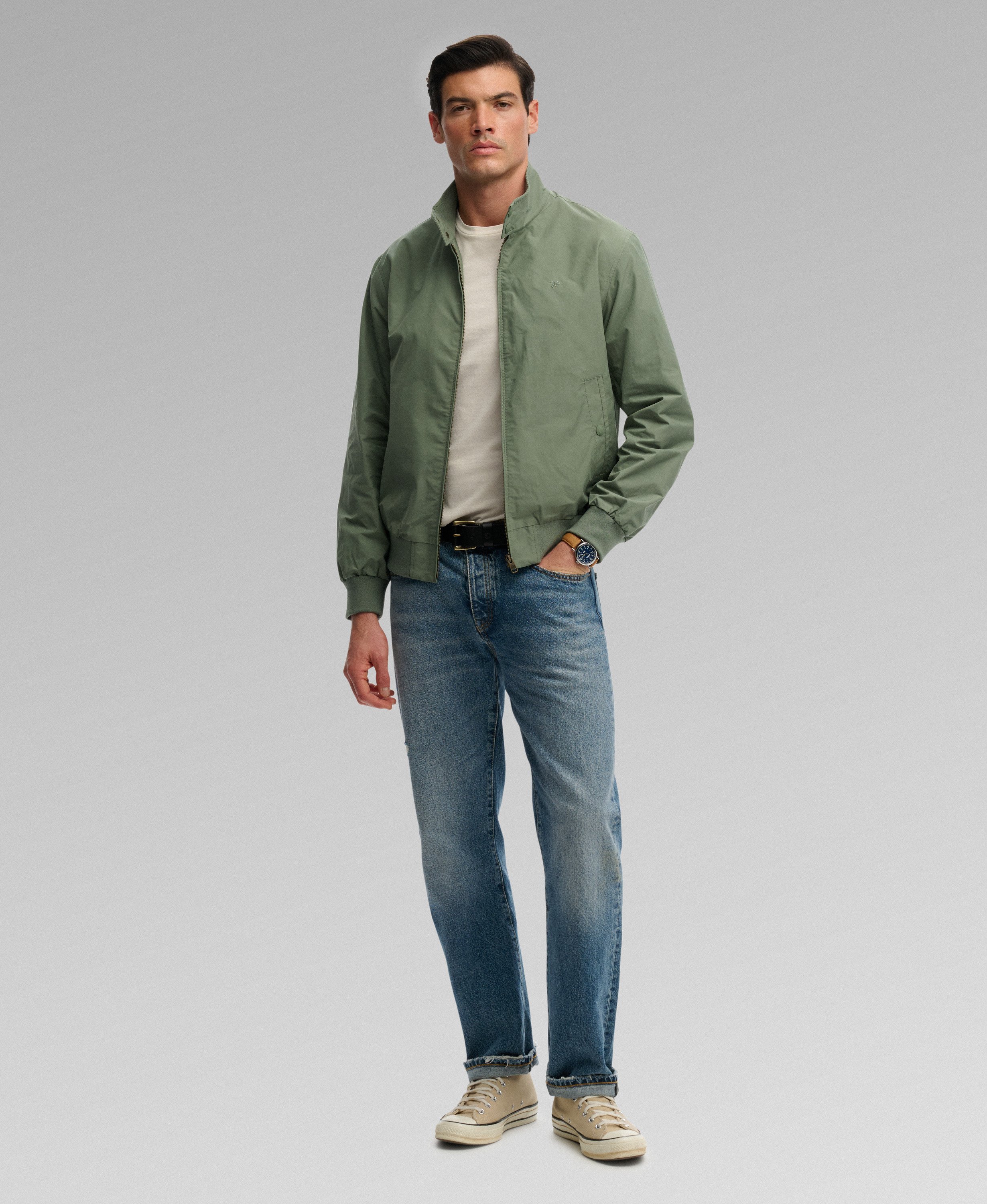 mens Classic Harrington Jacket in Lily Pad Green | Superdry US
