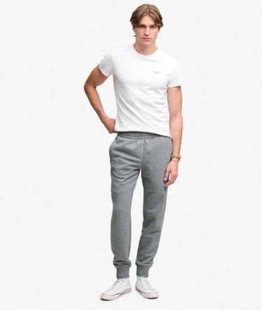 Essential Logo Half Brushed Joggers Image 3