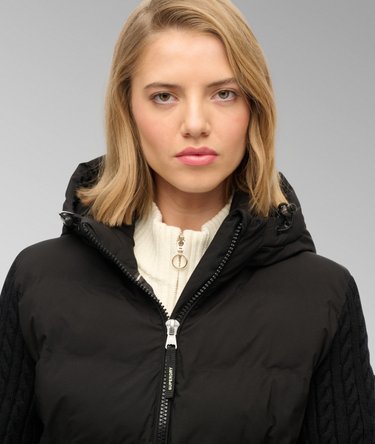 Cable Knit Sleeve Hybrid Jacket Image 5