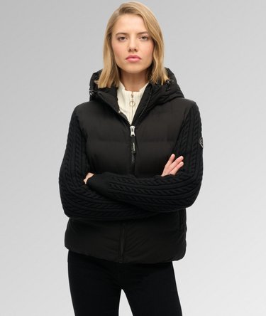 Cable Knit Sleeve Hybrid Jacket Image 1