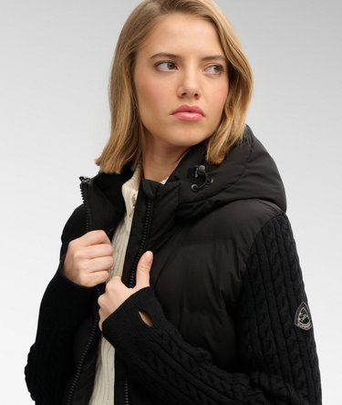 Cable Knit Sleeve Hybrid Jacket Image 3