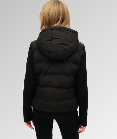 Cable Knit Sleeve Hybrid Jacket Image 6