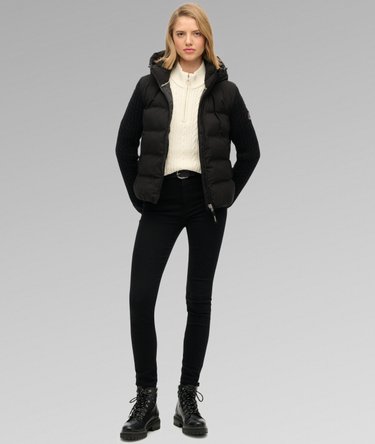 Cable Knit Sleeve Hybrid Jacket Image 4