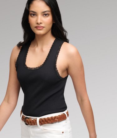 Vintage Lace Trim Vest Image 1
