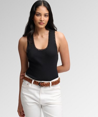 Vintage Lace Trim Vest Image 2