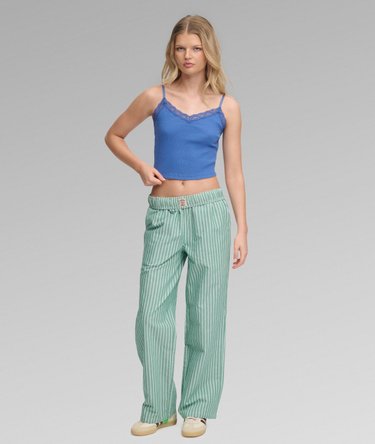 Essential Lace Trim Cropped Cami Top Image 3
