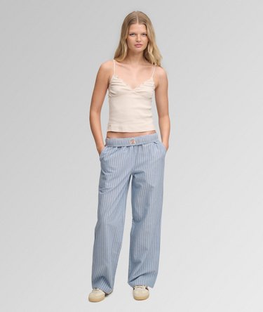 Pantalon Ray&eacute; en Coton Image 1