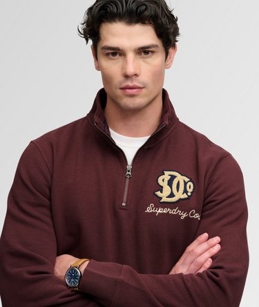 Vintage Athletic Half Zip Sweatshirt Image 4