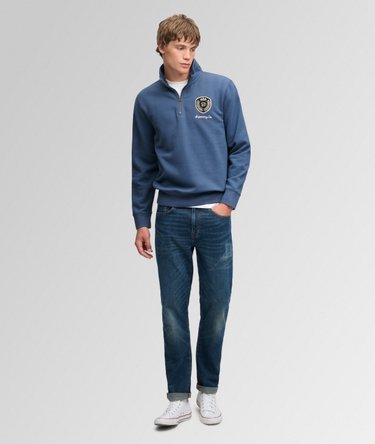 Vintage Athletic Half Zip Sweatshirt Image 3