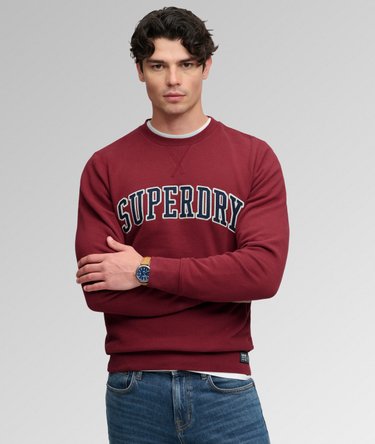 Athletic Applique Relaxed Crew Sweatshirt Image 2