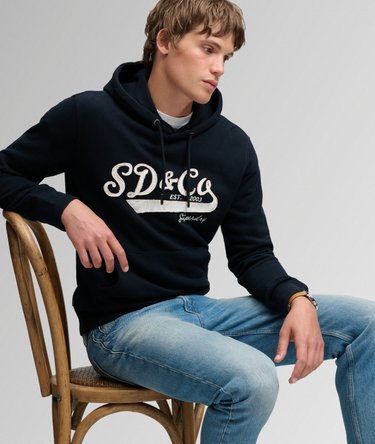 SD&Co Washed Embroidered Relaxed Hoodie Image 1