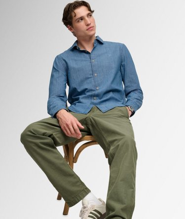 Essentials Chambray Long Sleeve Shirt Image 1