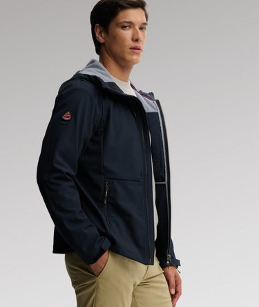 Hooded Softshell Trekker Jacket Image 1