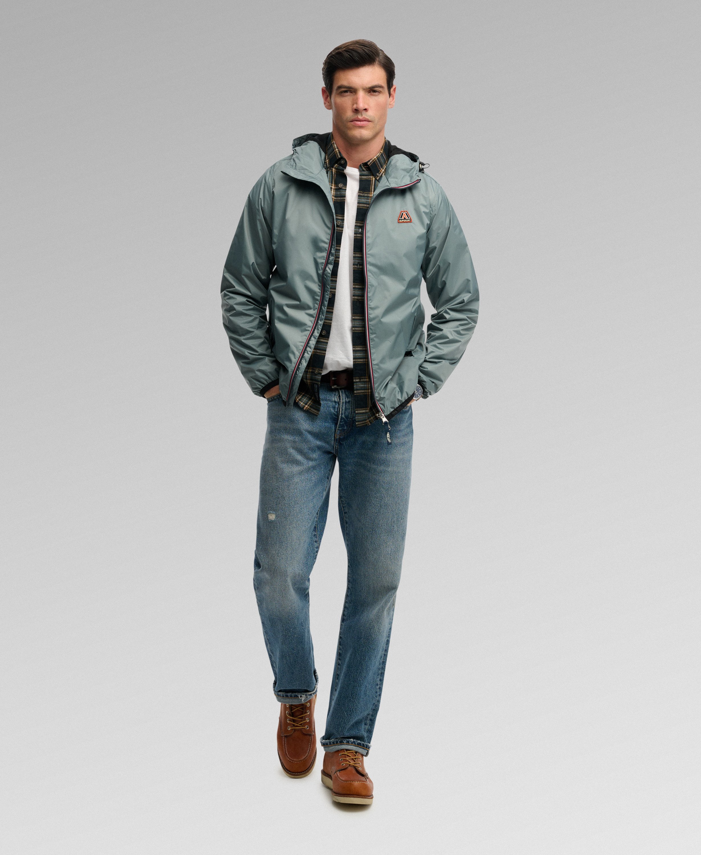 mens Essential Windbreaker Jacket in SLATE GREY | Superdry US