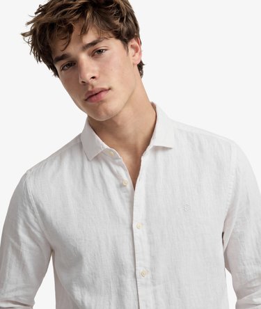 Riviera Long Sleeve Linen Shirt Image 3