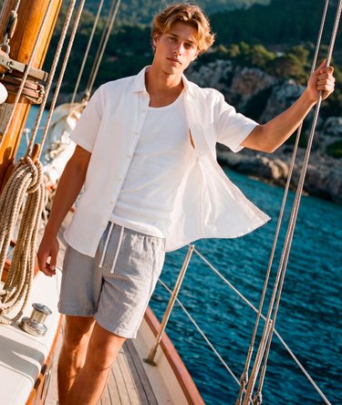 Riviera Short Sleeve Linen Shirt Image 1