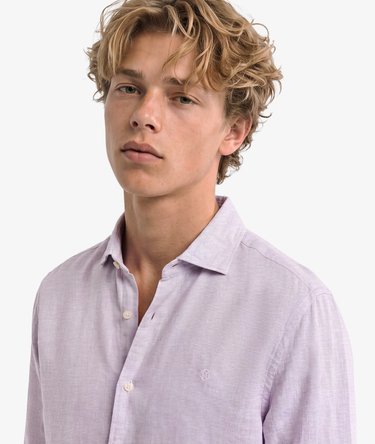 Riviera Long Sleeve Linen Shirt Image 4