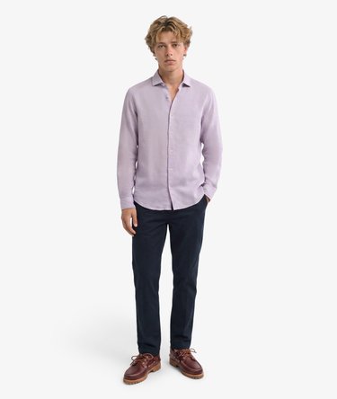 Riviera Long Sleeve Linen Shirt Image 3