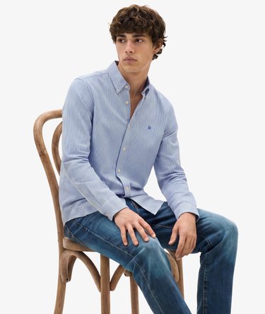 Preppy Oxford Long Sleeve Shirt Image 3