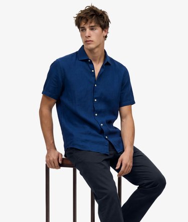 Riviera Short Sleeve Linen Shirt Image 3