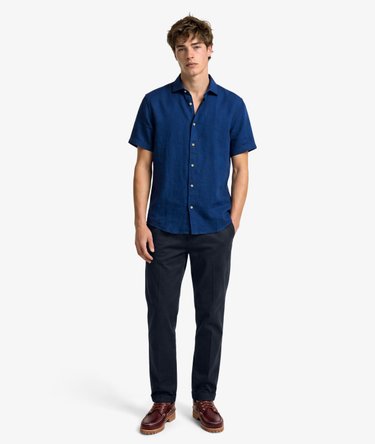 Riviera Short Sleeve Linen Shirt Image 4