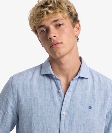 Riviera Long Sleeve Linen Shirt Image 4