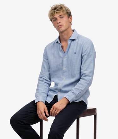 Riviera Long Sleeve Linen Shirt Image 2