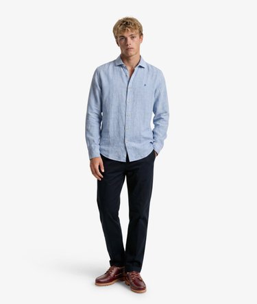 Riviera Long Sleeve Linen Shirt Image 3