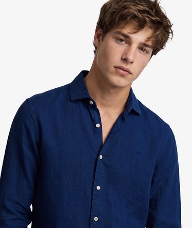 Riviera Long Sleeve Linen Shirt Image 1