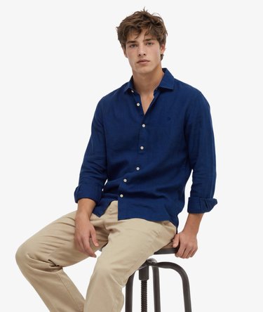 Riviera Long Sleeve Linen Shirt Image 3