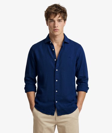 Riviera Long Sleeve Linen Shirt Image 2