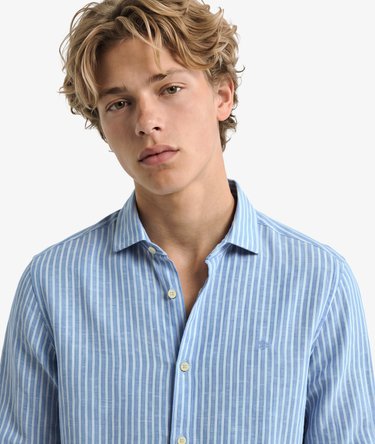 Riviera Long Sleeve Linen Shirt Image 5