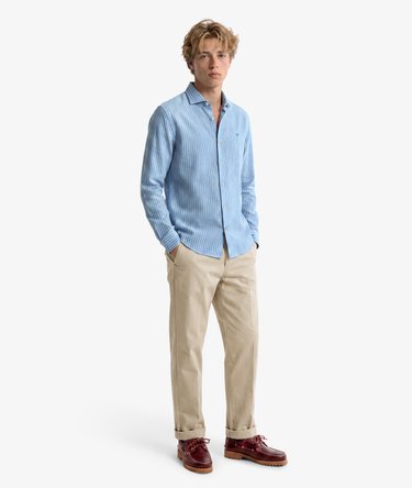 Riviera Long Sleeve Linen Shirt Image 4
