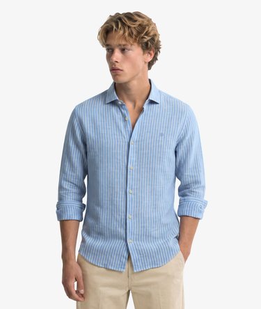 Riviera Long Sleeve Linen Shirt Image 2