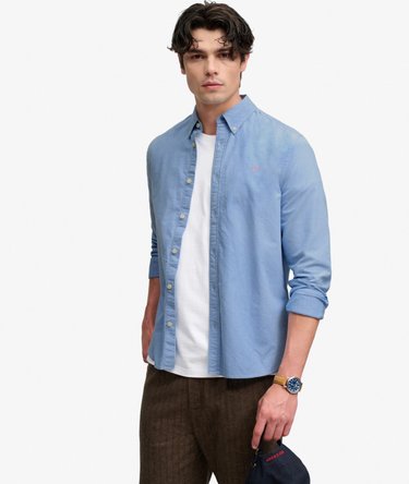 Chemise Oxford Preppy Manches Longues Coupe D&eacute;contract&eacute;e Image 1