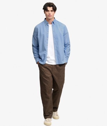 Chemise Oxford Preppy Manches Longues Coupe D&eacute;contract&eacute;e Image 3
