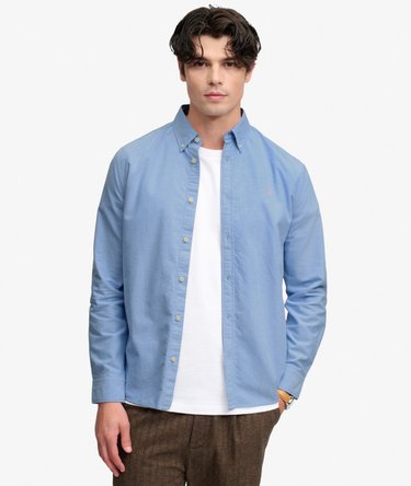 Chemise Oxford Preppy Manches Longues Coupe D&eacute;contract&eacute;e Image 4