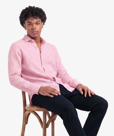 Riviera Long Sleeve Linen Shirt Image 3