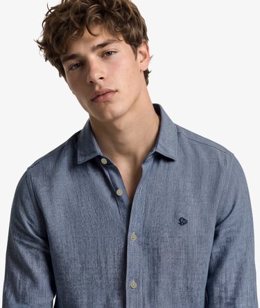 Riviera Long Sleeve Linen Shirt Image 4