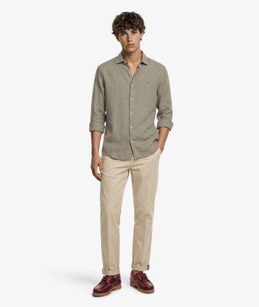 Riviera Long Sleeve Linen Shirt Image 4