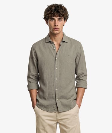 Riviera Long Sleeve Linen Shirt Image 2