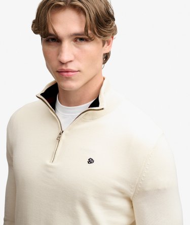 Preppy Essential Katoenen Halve Rits Trui Image 4