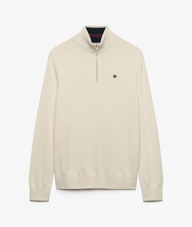 Preppy Essential Katoenen Halve Rits Trui Image 6