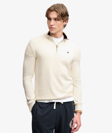 Preppy Essential Katoenen Halve Rits Trui Image 2