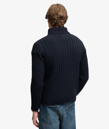 Jacob Cable Roll Neck Jumper Image 5