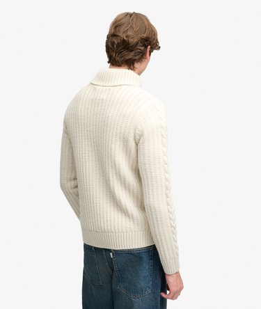Jacob Cable Roll Neck Jumper Image 5