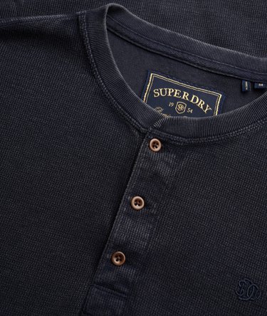 Waffle Henley-Shirt mit langen &Auml;rmeln Image 6