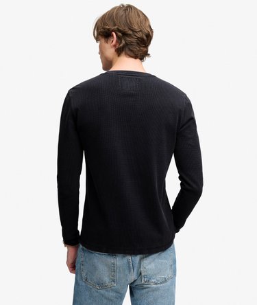 Waffle Henley-Shirt mit langen &Auml;rmeln Image 5