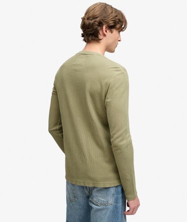 Haut Henley &agrave; Manches Longues en Maille Gaufr&eacute;e Image 5